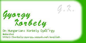 gyorgy korbely business card